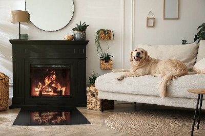 Base de vidro para lareira retangular Cor Grafite Escuro