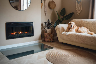 Base de vidro decorativa para lareira Cor do mar