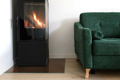 Base de vidro decorativa para lareira Cor marrom