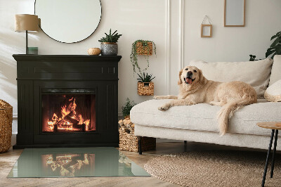 Base de vidro decorativa para lareira Cor oliva