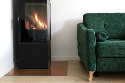 Base de vidro decorativa para lareira Cor marrom