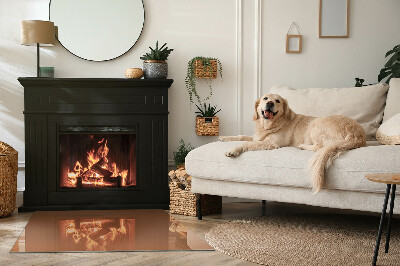 Base de vidro decorativa para lareira Cor marrom