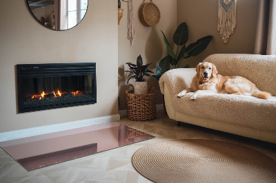 Base de vidro para lareira retangular Cor rosa