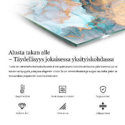 Base de vidro para lareira retangular Cor Castanho Claro