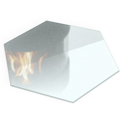 Base de vidro para proteção do piso Semitransparente hexagonal