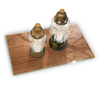 Base para velas de cemitério Textura de madeira