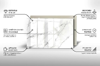 Base para velas de cemitério Textura de mármore elegante