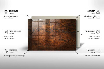 Base para velas de cemitério Placa de madeira escura