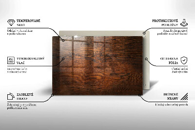 Base para velas de cemitério Placa de madeira escura