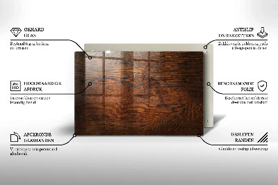 Base para velas de cemitério Placa de madeira escura