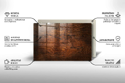 Base para velas de cemitério Placa de madeira escura