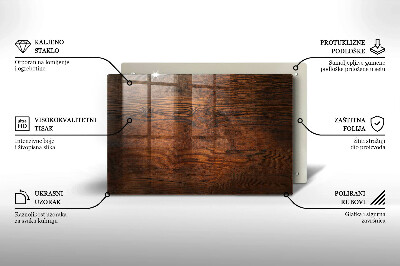 Base para velas de cemitério Placa de madeira escura