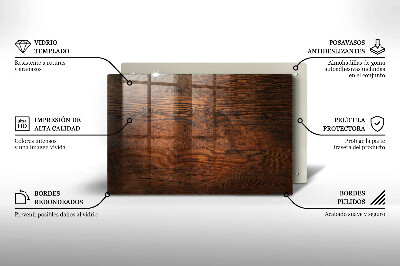 Base para velas de cemitério Placa de madeira escura