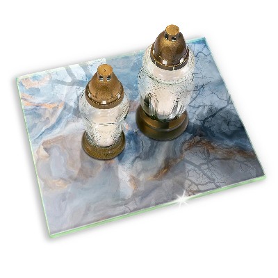 Base para velas de cemitério Textura de mármore