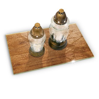 Base para velas de cemitério Textura de placa de madeira