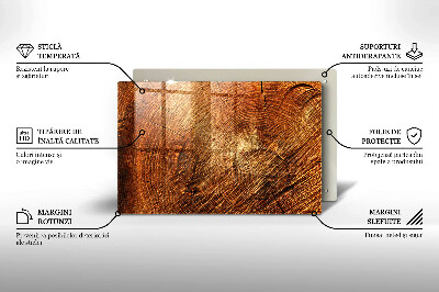 Base para velas de cemitério Anéis de árvores de madeira