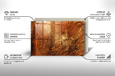 Base para velas de cemitério Anéis de árvores de madeira