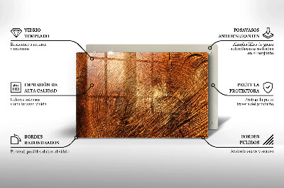 Base para velas de cemitério Anéis de árvores de madeira