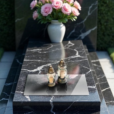 Base para velas de cemitério Textura metálica