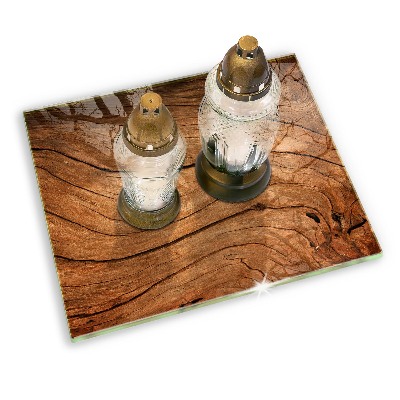 Base para velas de cemitério Textura de prancha de madeira