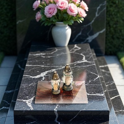 Base para velas de cemitério Textura de prancha de madeira