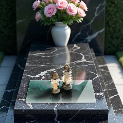 Base para velas de cemitério Textura de fundo de pedra