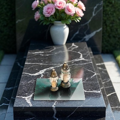 Base para velas de cemitério Textura de fundo de pedra