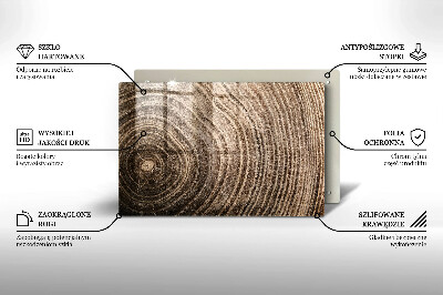 Base para velas de cemitério Anéis de árvores de madeira