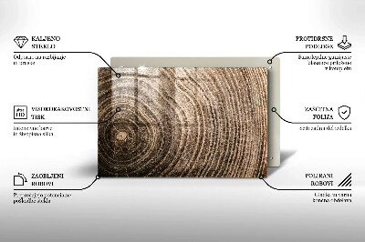 Base para velas de cemitério Anéis de árvores de madeira
