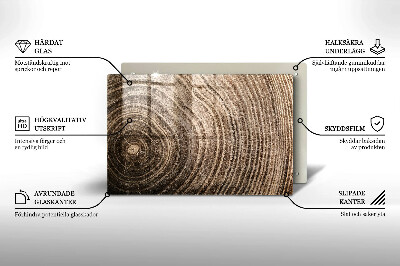 Base para velas de cemitério Anéis de árvores de madeira