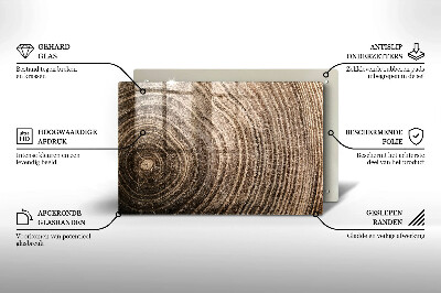 Base para velas de cemitério Anéis de árvores de madeira