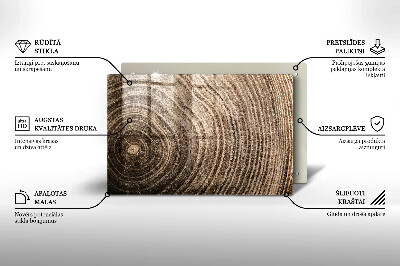 Base para velas de cemitério Anéis de árvores de madeira