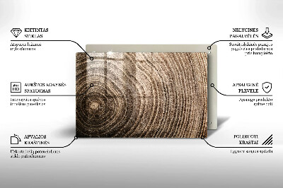 Base para velas de cemitério Anéis de árvores de madeira