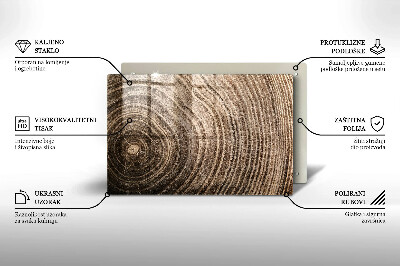 Base para velas de cemitério Anéis de árvores de madeira