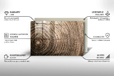 Base para velas de cemitério Anéis de árvores de madeira
