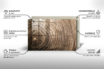 Base para velas de cemitério Anéis de árvores de madeira