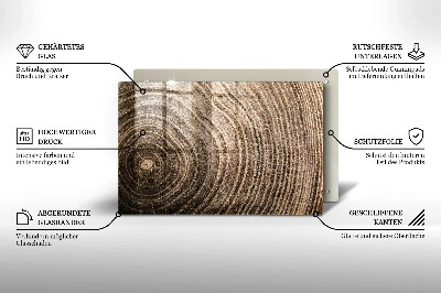 Base para velas de cemitério Anéis de árvores de madeira