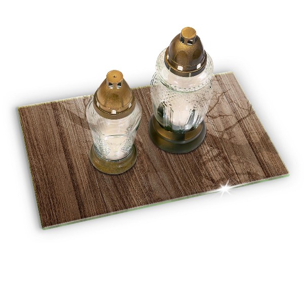 Base para velas de cemitério Textura de madeira