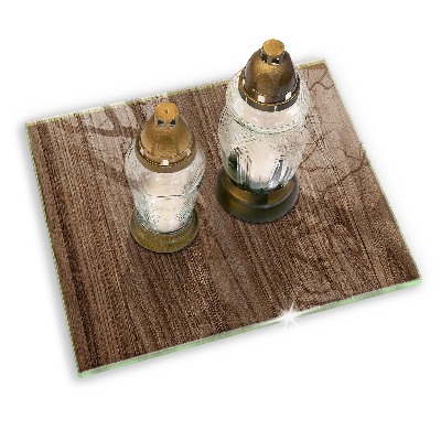 Base para velas de cemitério Textura de madeira