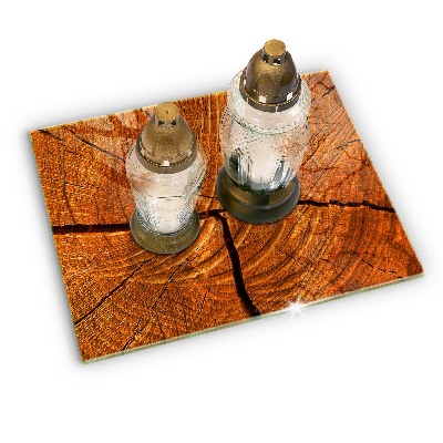 Base para velas de cemitério Estrutura do tronco de madeira