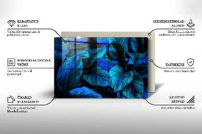 Base para velas de cemitério Folhas de vegetação da selva