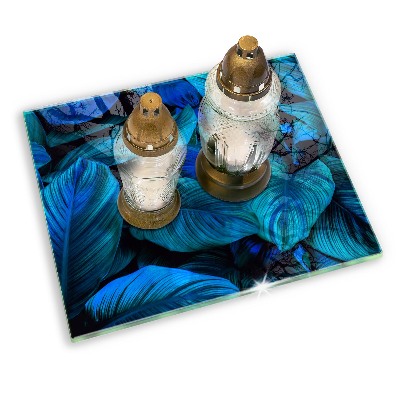 Base para velas de cemitério Folhas de vegetação da selva