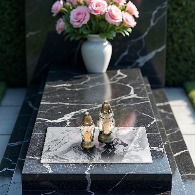 Base para velas de cemitério Abstração de tinta