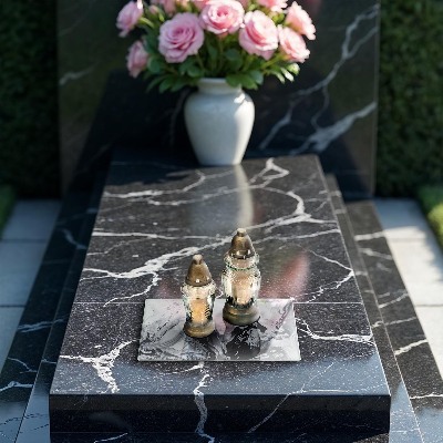 Base para velas de cemitério Abstração de tinta