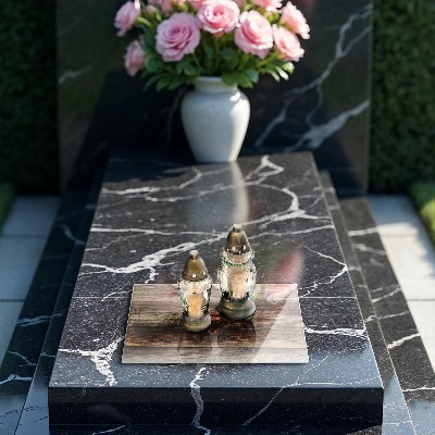 Base para velas de cemitério Textura de prancha de madeira