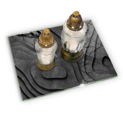 Base para velas de cemitério Formas de pedra 3D