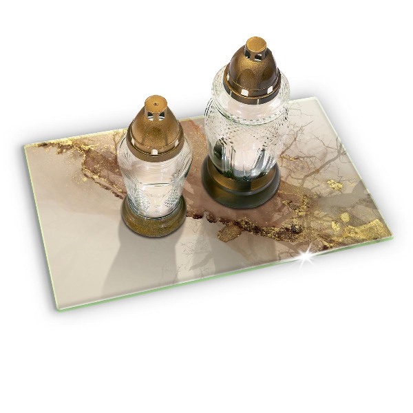 Base para velas de cemitério Ouro abstrato