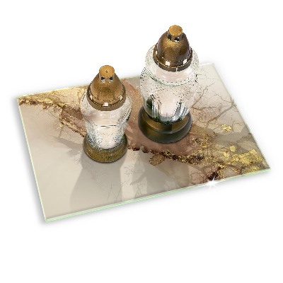 Base para velas de cemitério Ouro abstrato