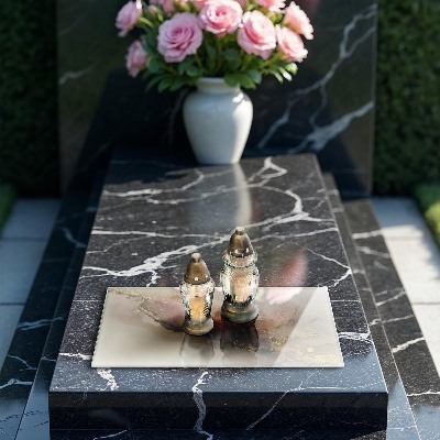 Base para velas de cemitério Ouro abstrato