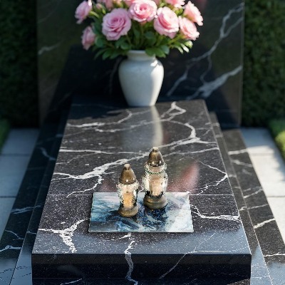 Base para velas de cemitério Estrutura com ouro